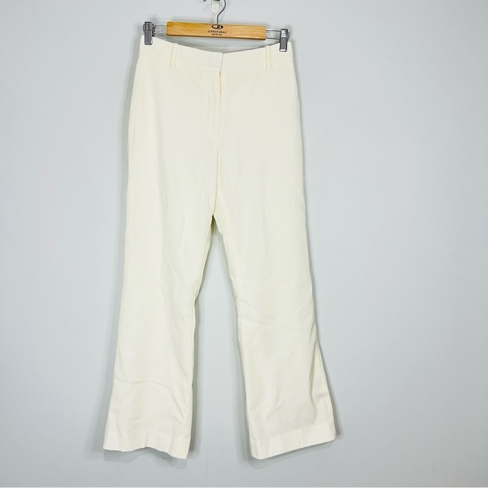NEW NILI LOTAN cropped corette pant in ivory size 4 - Picture 2 of 10